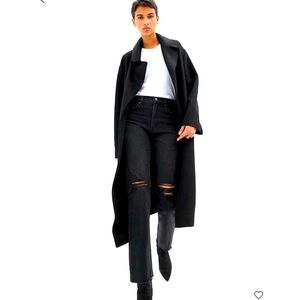 Black distressed straight Jeans. Tags removed but never worn